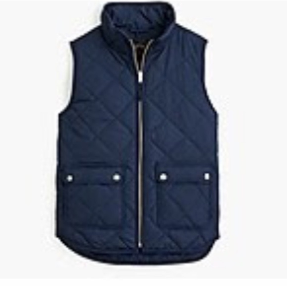 J.Crew navy Excursion vest in recycled poly with PrimaLoft® fill, size large.